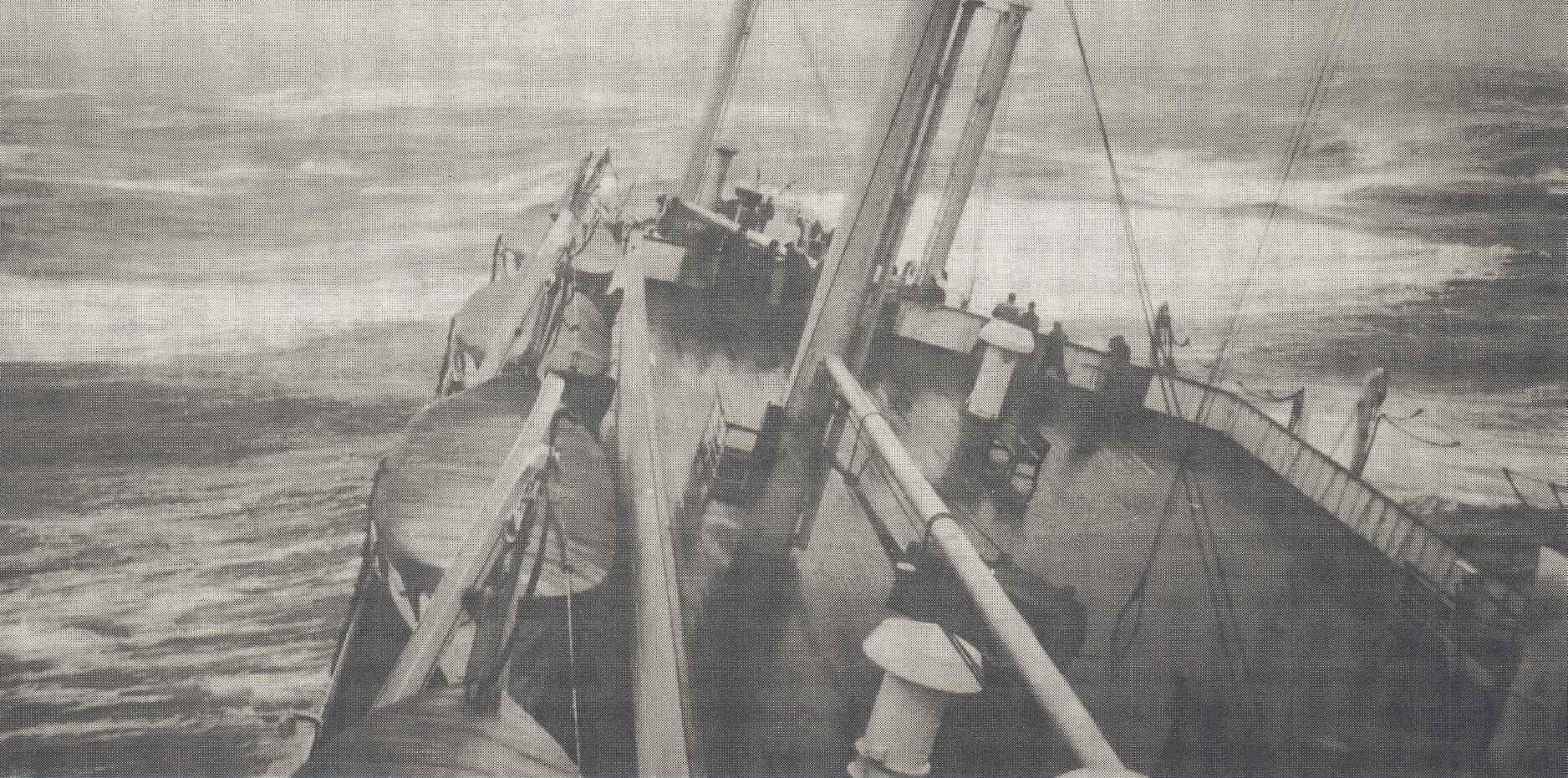 The rough sea caused many to get sea-sick.